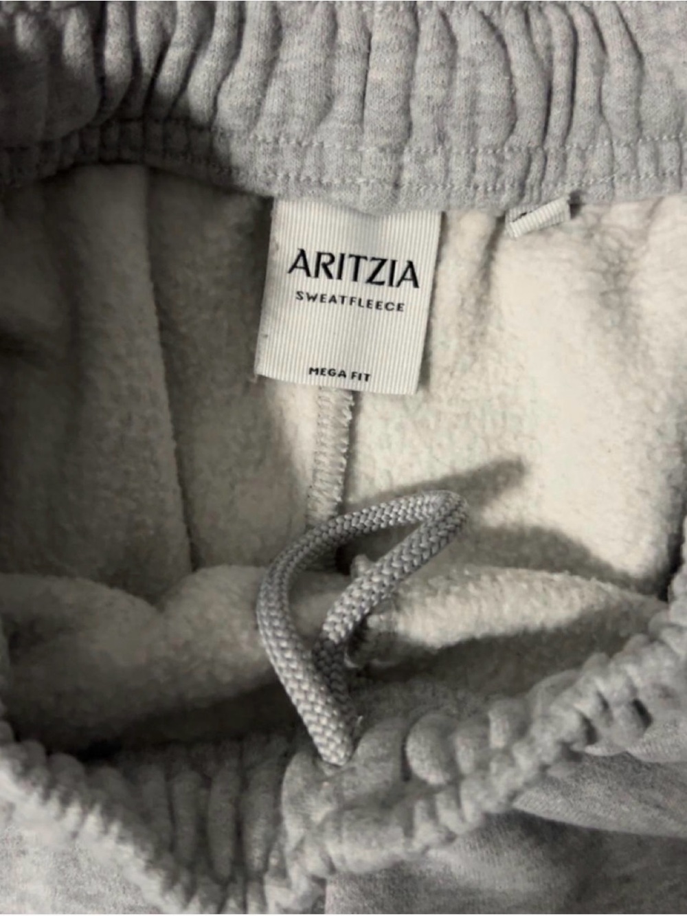 Aritzia Light Grey Sweatfleece Joggers